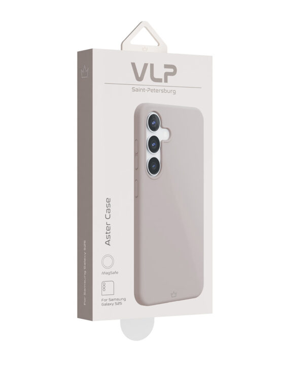 Чехол VLP Aster Case с MagSafe для Samsung Galaxy S25, песочный (1057117)