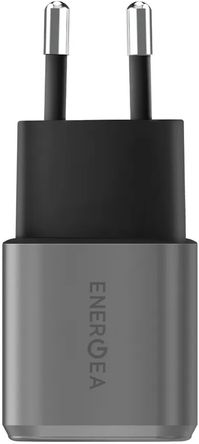 Сетевое зарядное устройство EnergEA Ampcharge GaN20 USB-C + USB-A PD/QC3.0 20W, серый
