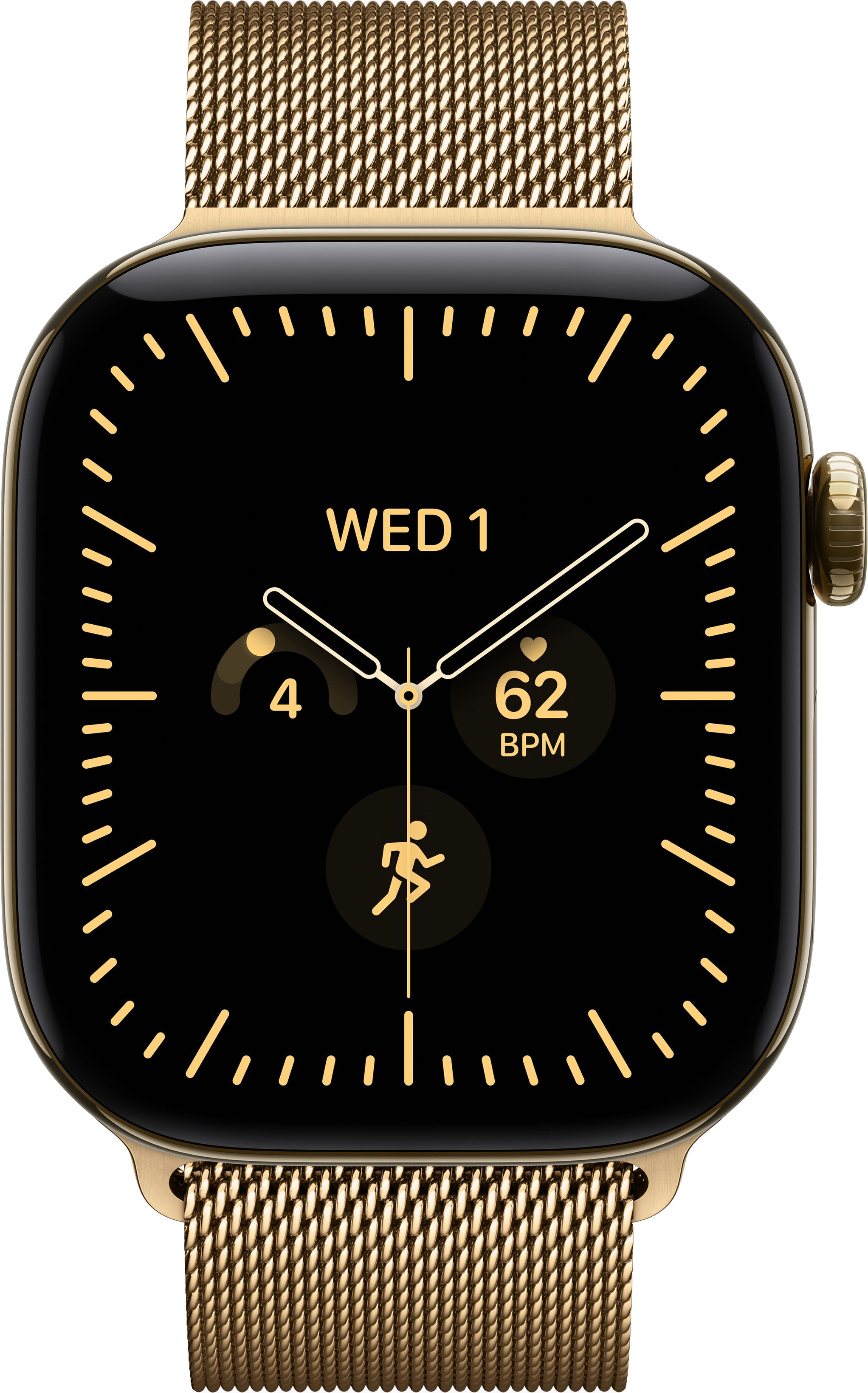 Apple Watch Series 12 42mm Radiant Gold Titanium Case with Milanese Loop Radiant Gold