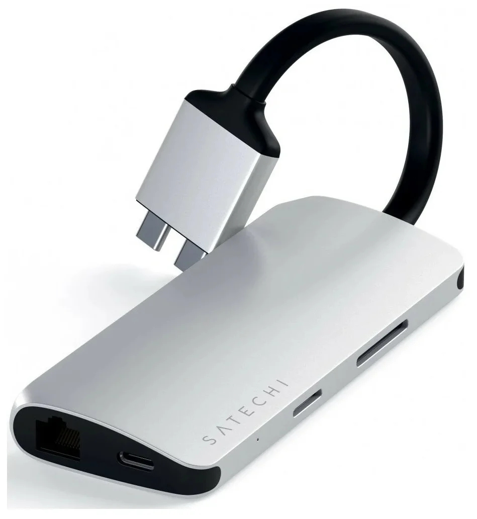 USB-концентратор Satechi Dual Multimedia Adapter (ST-TCDMMAS), разъемов: 3