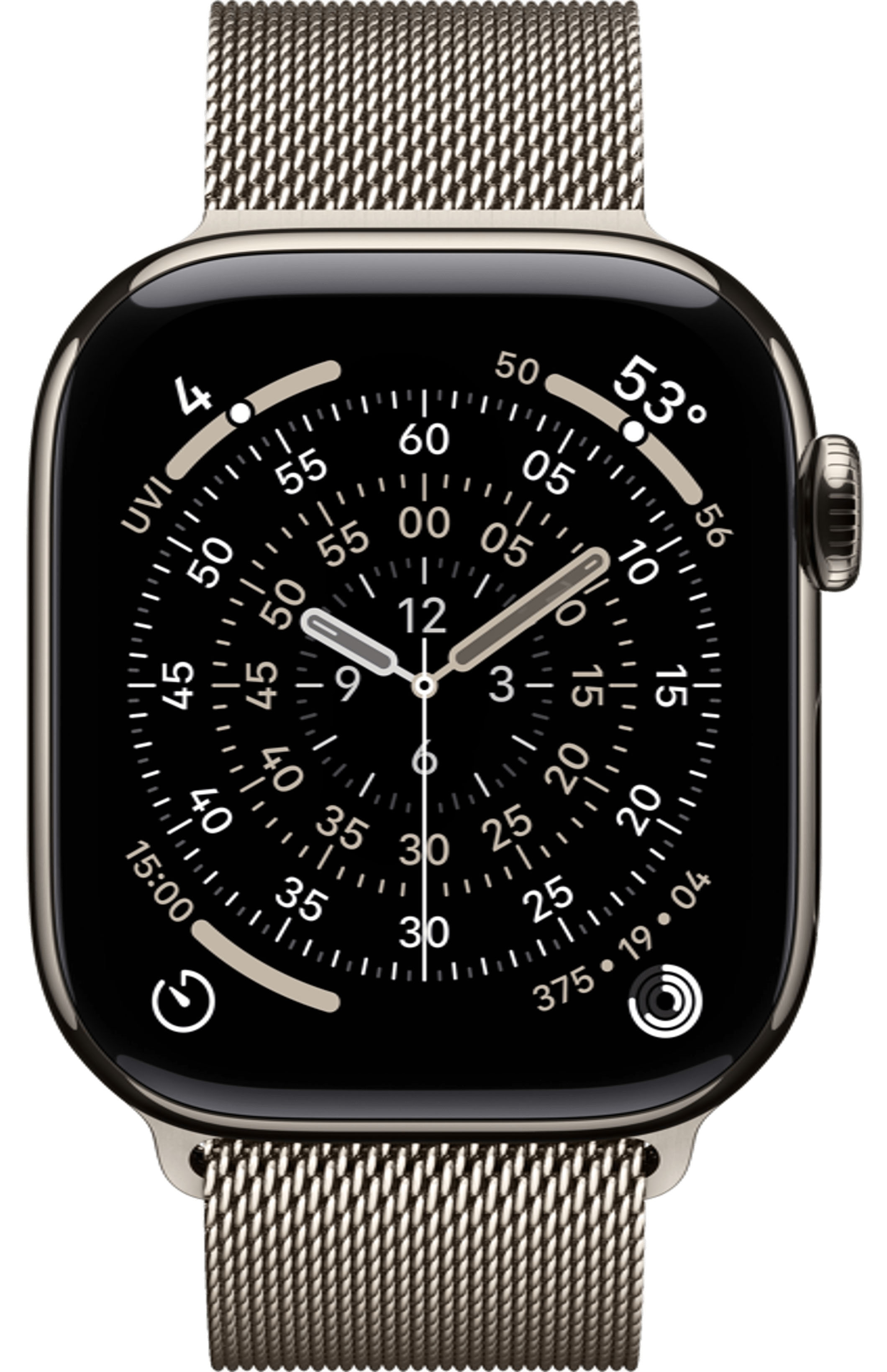 Apple Watch Series 11 42mm Natural Titanium Case with Milanese Loop Natural 