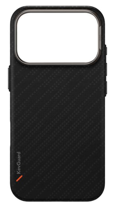 Uniq Keva Edge Full Kevlar Carbon MagSafe для iPhone 17 Pro, черный (IP6.3P(2025)-KEVAEDMCBLK)