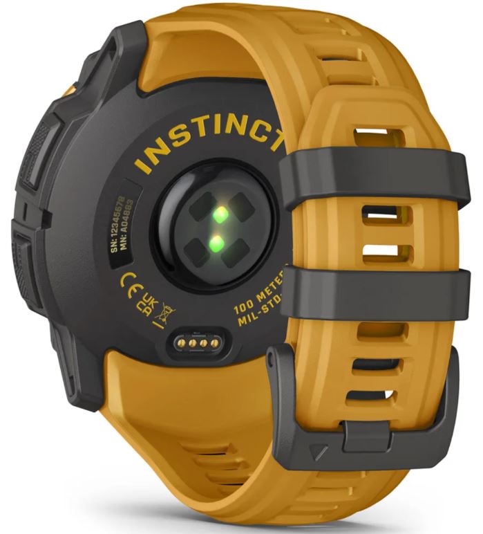 Умные часы Garmin Instinct 3 50mm Solar, Sunburst with Sunburst/Gray Silicone (010-02935-42) HK