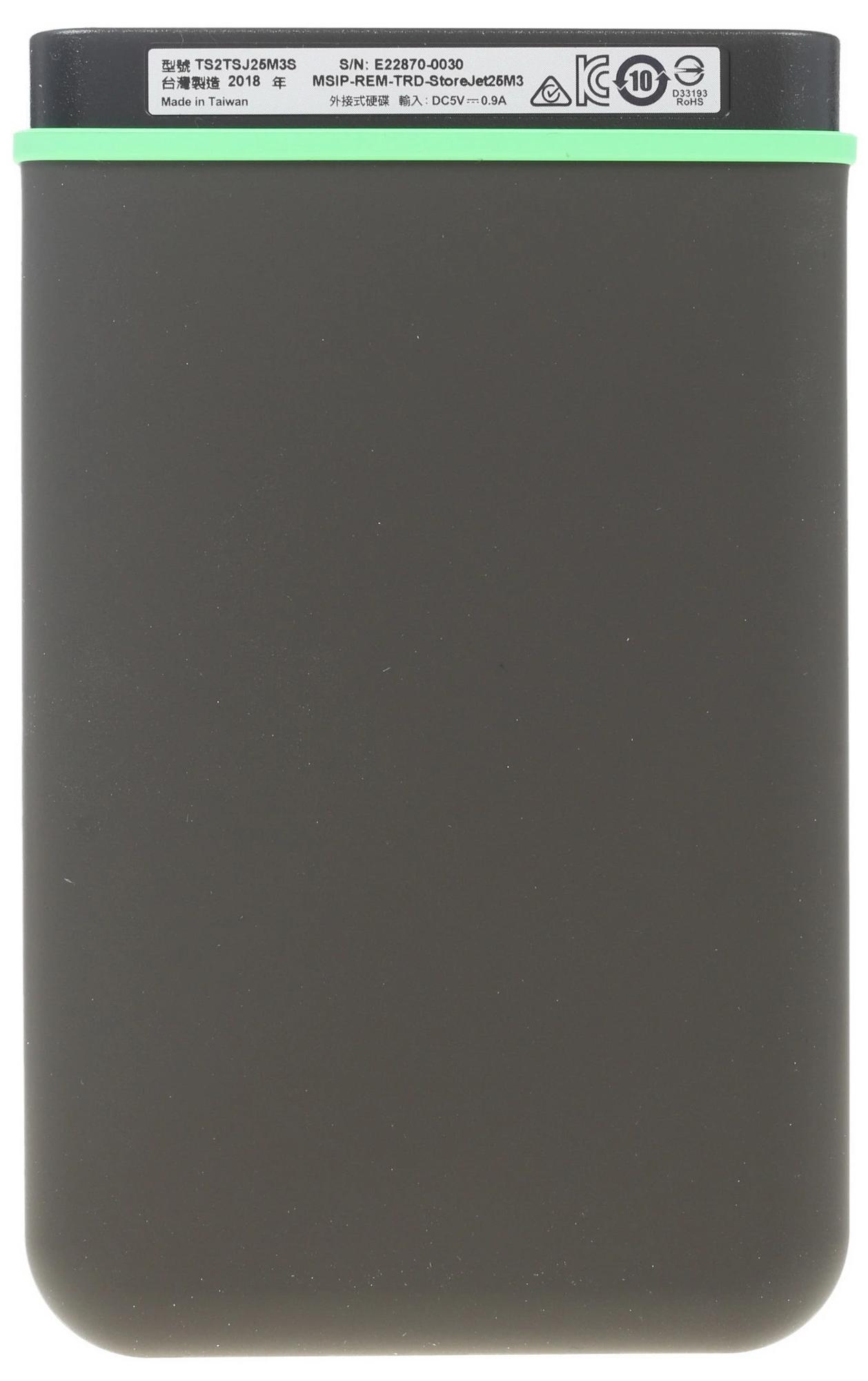 Внешний жесткий диск HDD Transcend StoreJet 25M3 2 ТБ, черный (TS2TSJ25M3S)