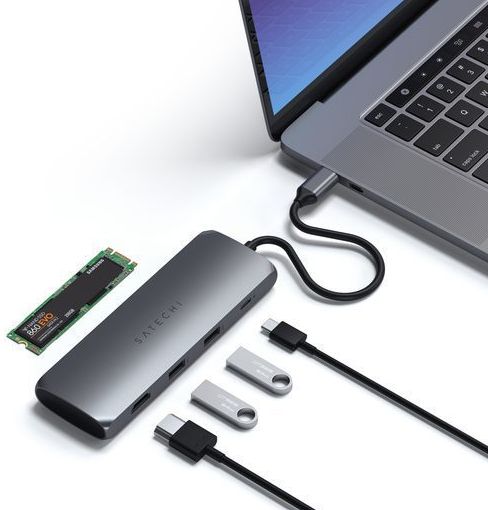 Адаптер Satechi USB-C Hybrid Multiport Adapter