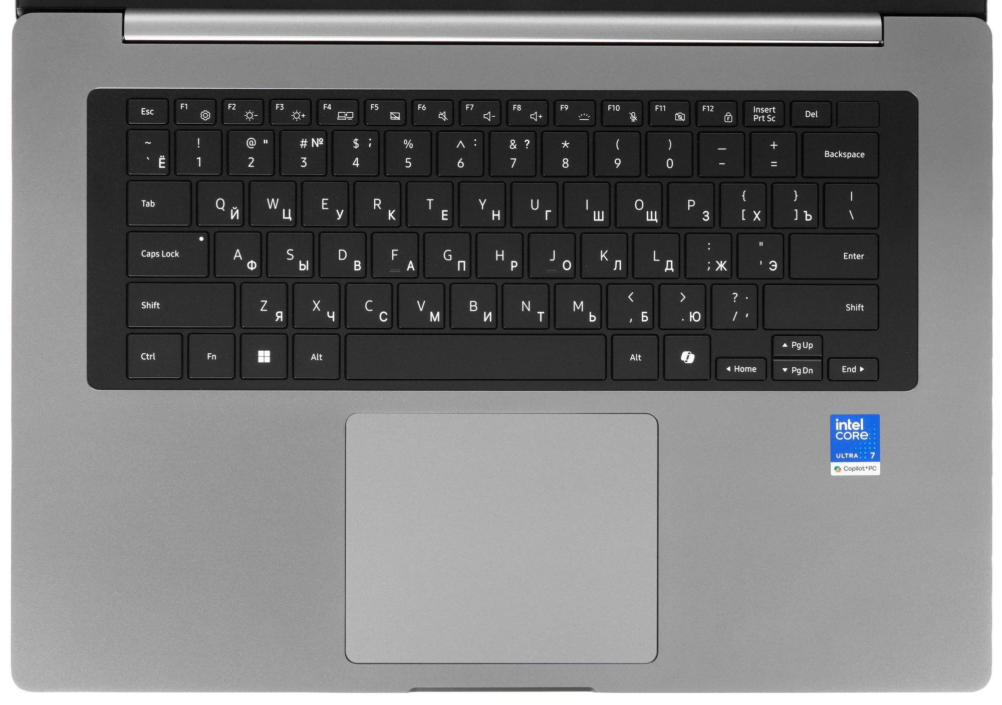 Ноутбук Samsung Galaxy Book6 16" (Intel Core Ultra 7 355, Intel Graphics) 16ГБ, 512ГБ SSD, Windows 11 Home, серый (NP760XJG-LG2IN)