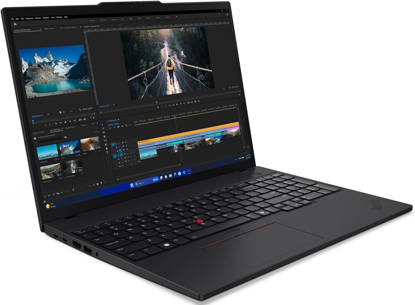 Ноутбук Lenovo ThinkPad T16 Gen 3 16" (Intel Core Ultra 7 155H, Intel Arc Graphics) 16ГБ, 1ТБ, Win 11 Home, черный (21MQS0T400)