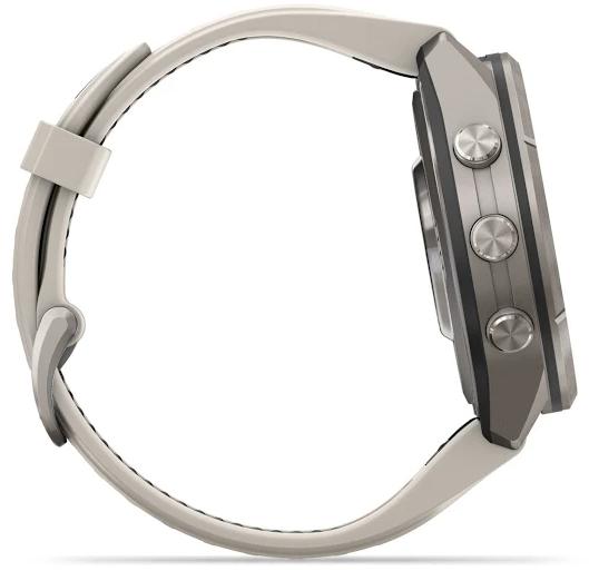 Умные часы Garmin Fenix 9 Pro AMOLED 43мм, титан с серым силиконовым ремешком (010-04335-86)