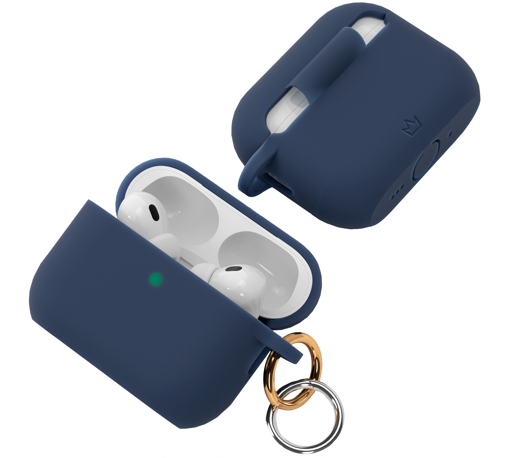 Чехол с карабином VLP Charm Case для AirPods Pro 3, темно-синий (1051124)