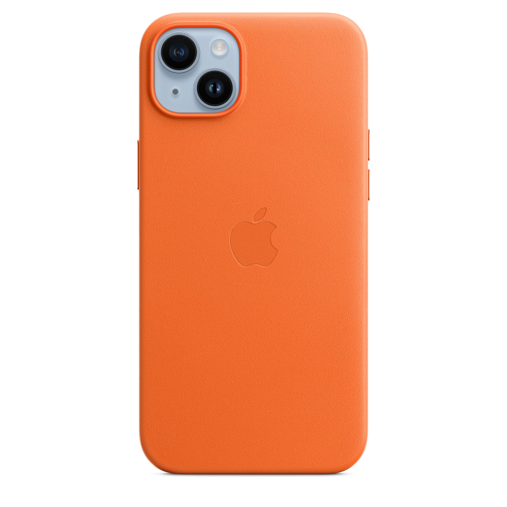 Кожаный чехол MagSafe для iPhone 14 Plus - Orange (MPPF3ZM/A)