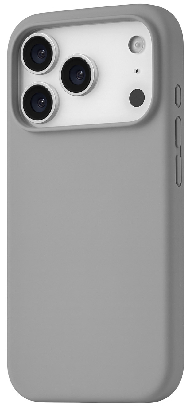 Чехол uBear Touch Mag Case с MagSafe  для iPhone 17 Pro (силикон, софт-тач), светло-серый (CS557LG63PTH-I25M)