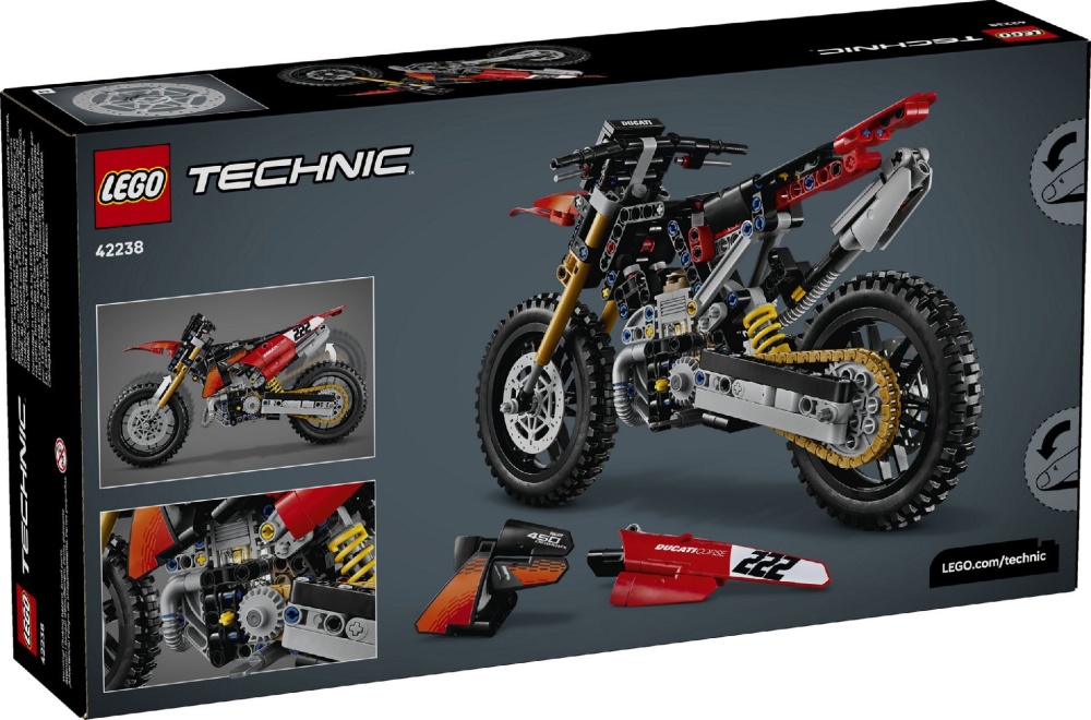 Конструктор LEGO Technic 42238 Мотоцикл Ducati Desmo450 MX Factory