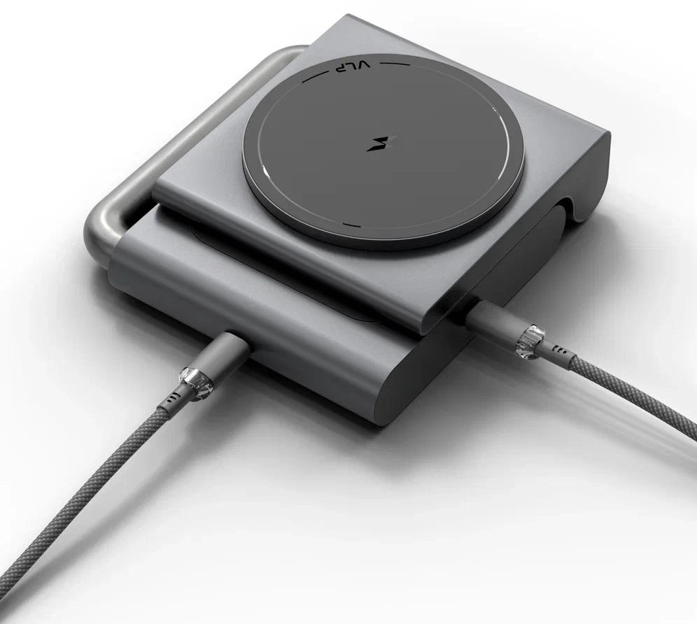 Беспроводное зарядное устройство VLP Zen Charger с MagSafe Qi2.2 25W, серый (1092015)