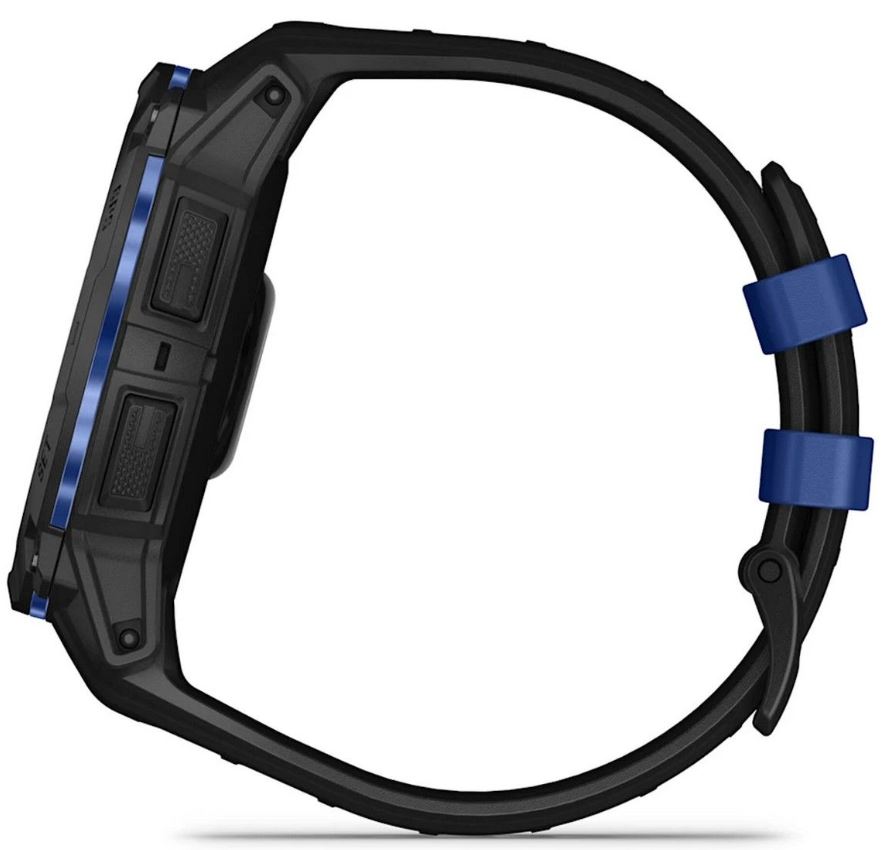 Garmin Instinct 3 50 mm Amoled, Black with Black/Bolt Blue Silicone (010-03020-43) HK