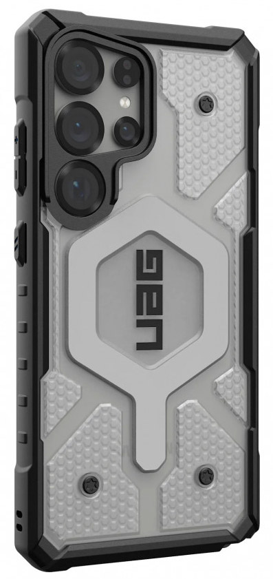 Чехол UAG Pathfinder with MagSafe для Samsung Galaxy S25 Ultra, прозрачный/серебро (Ice/Silver)  214483114333