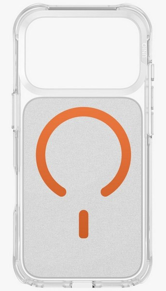 Uniq LifePro Xtreme (AF) с MagSafe для iPhone 17 Pro, Frost Clear/Volt Orange (IP6.3P(2025)-LXAFMFCLRVO)
