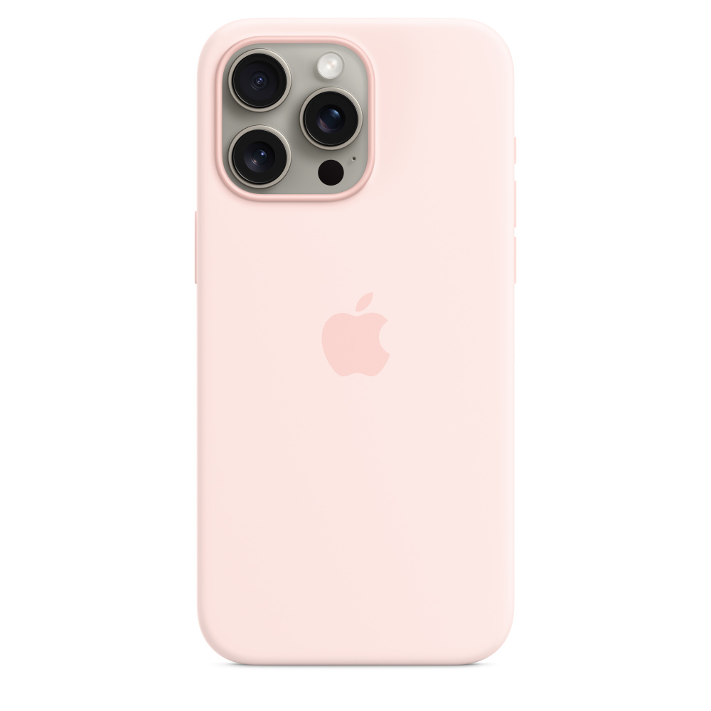 Чехол Apple iPhone 15 Pro Max Silicone Case с MagSafe, Light Pink (MT1U3)
