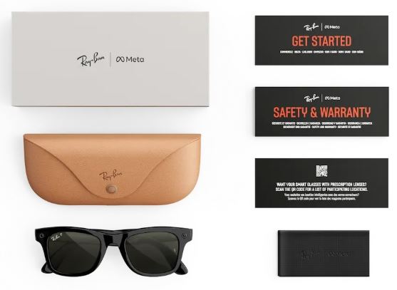 Ray Ban Meta Wayfarer (Gen3) 149-50 Shiny Black/Green Lenses