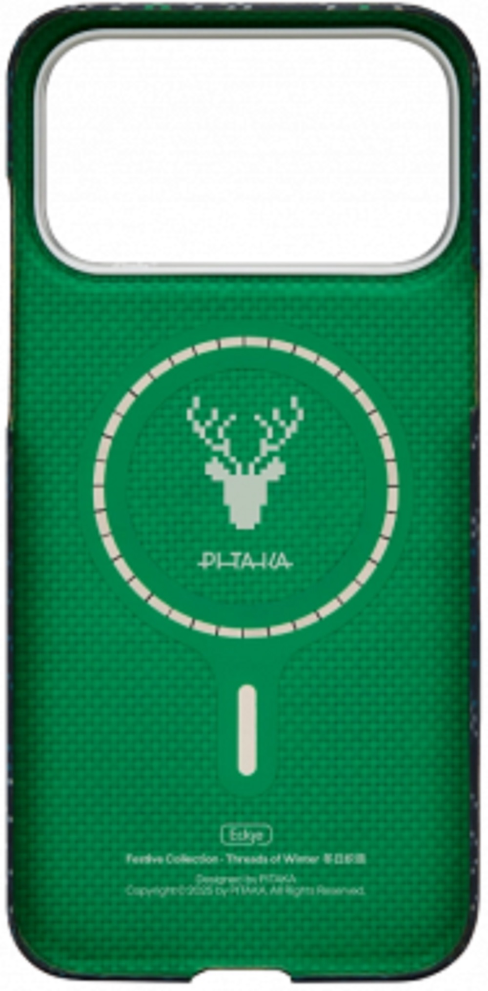 Чехол Pitaka Threads of Winter Ultra-Slim (PitaTap) с MagSage для iPhone 17 Pro Max, синий (CP1701BPM)