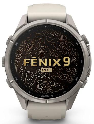 Умные часы Garmin Fenix 9 Pro AMOLED 43мм, титан с серым силиконовым ремешком (010-04335-86)