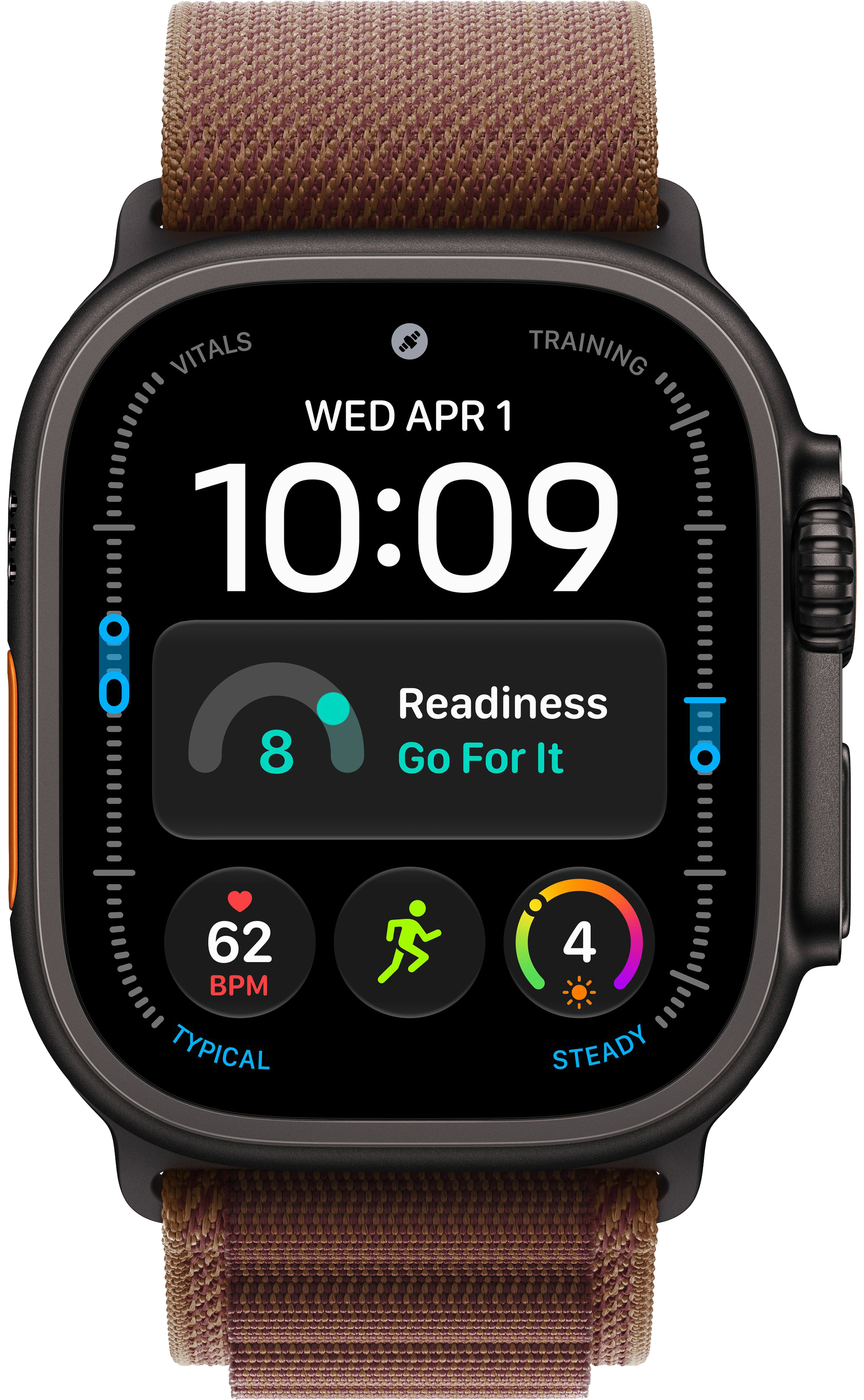 Apple Watch Ultra 4 (2026) 49mm Black Titanium Case with Burgundy Alpine Loop Small