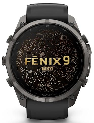 Умные часы Garmin Fenix 9 Pro AMOLED 51мм inReach, темно-серый с черным силиконовым ремешком (010-04337-11)
