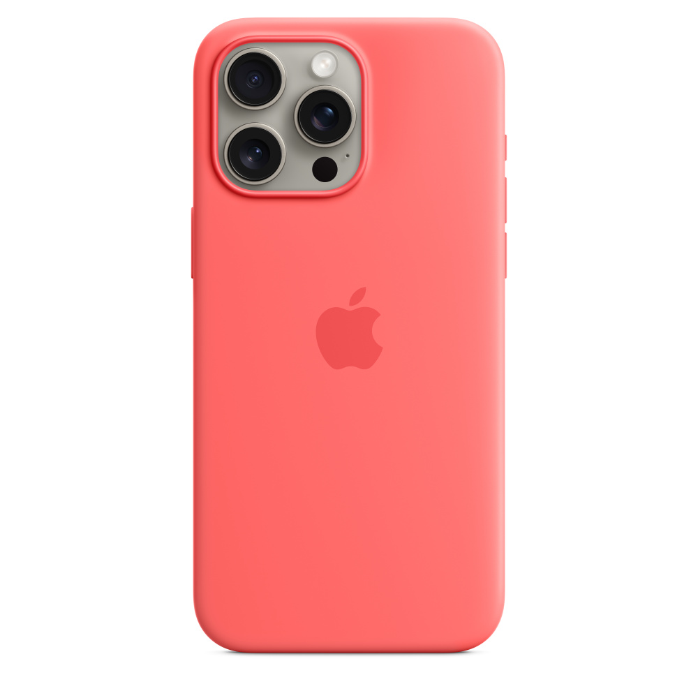 Чехол Apple iPhone 15 Pro Max Silicone Case с MagSafe, Guava (MT1V3)