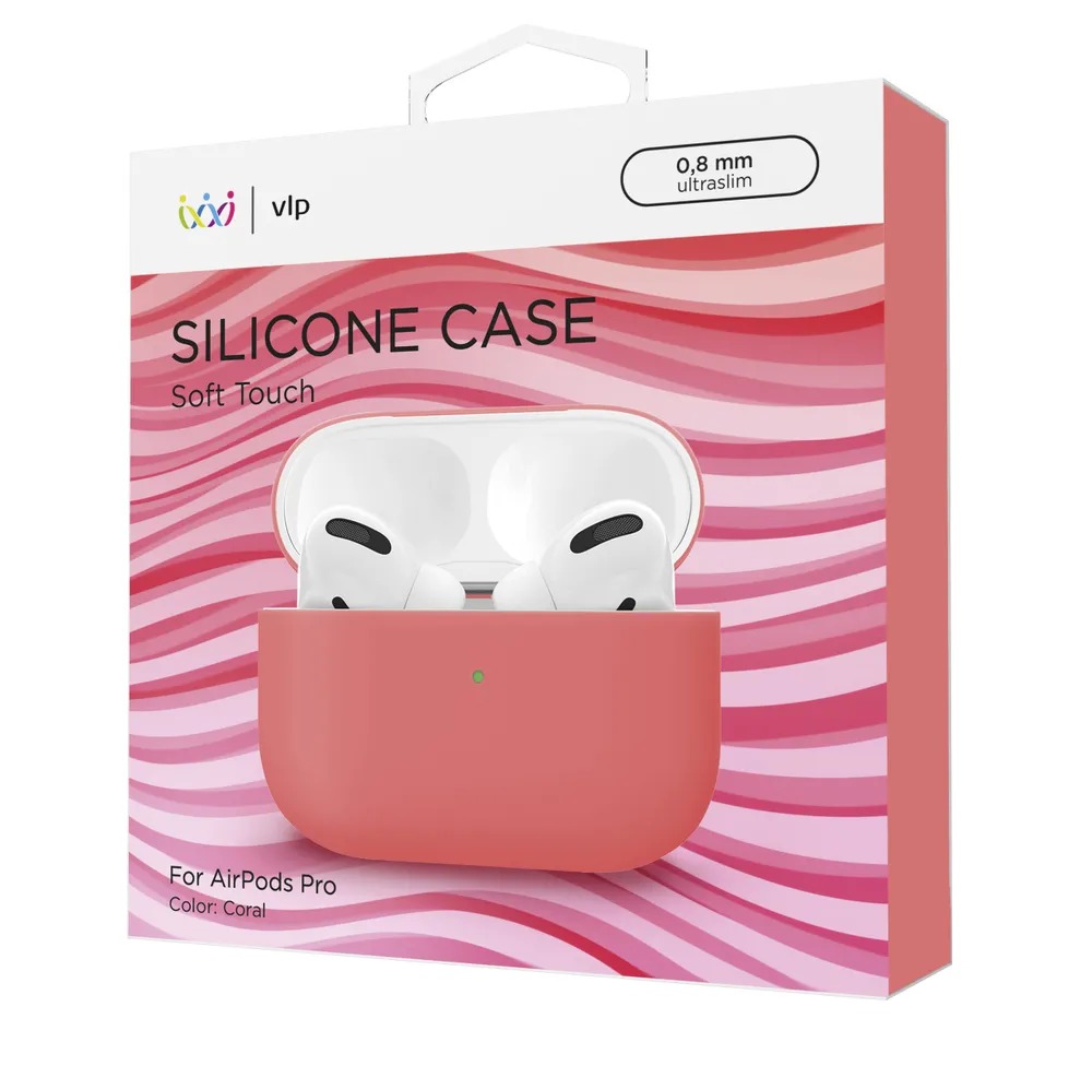 Силиконовый чехол "vlp" для Apple AirPods 3, коралловый