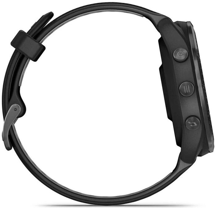 Умные часы Garmin Forerunner 965, темно-серый DLC титановый безель, с черным ремешком (010-02809-10)