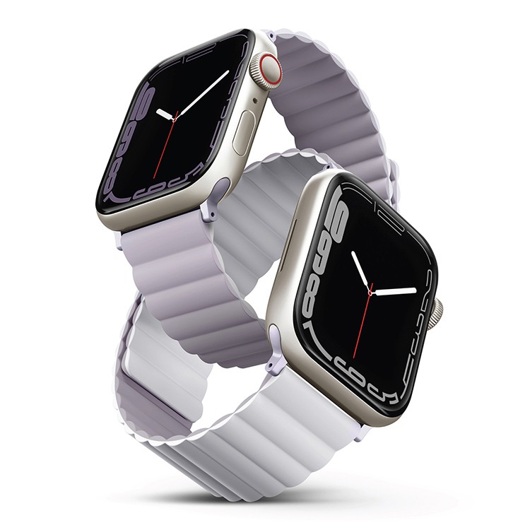 Ремешок Uniq Revix Reversible Magnetic для Apple Watch 42/44/45/49 mm, фиолетовый/белый (45MM-REVLILWHT)