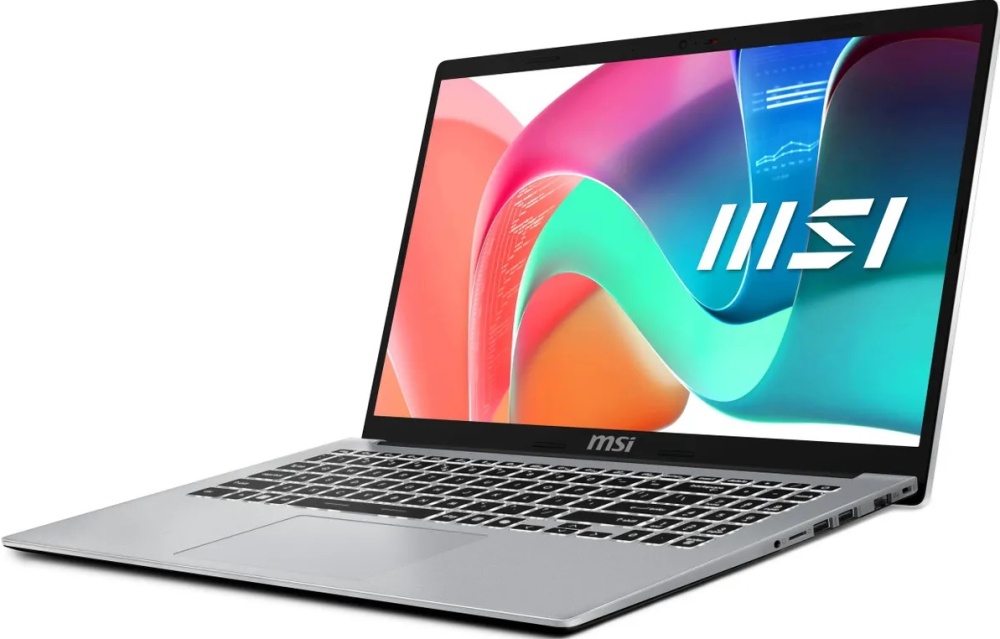 Ноутбук MSI Modern 15 F13MG-087XRU 15.6" (Intel Core i5 1335U 1.3ГГц, 10-ядерный, 16ГБ DDR4, 1ТБ SSD, Intel Iris Xe graphics, FreeDOS), серебристый (9s7-15s122-087)