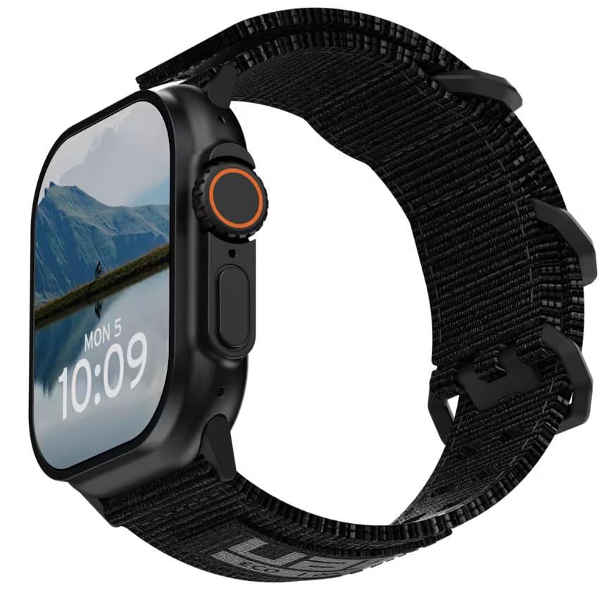 Ремешок UAG Metropolis Strap для Apple Watch 49/46/45/44/42, черный (Black Titanium) (194159114037)