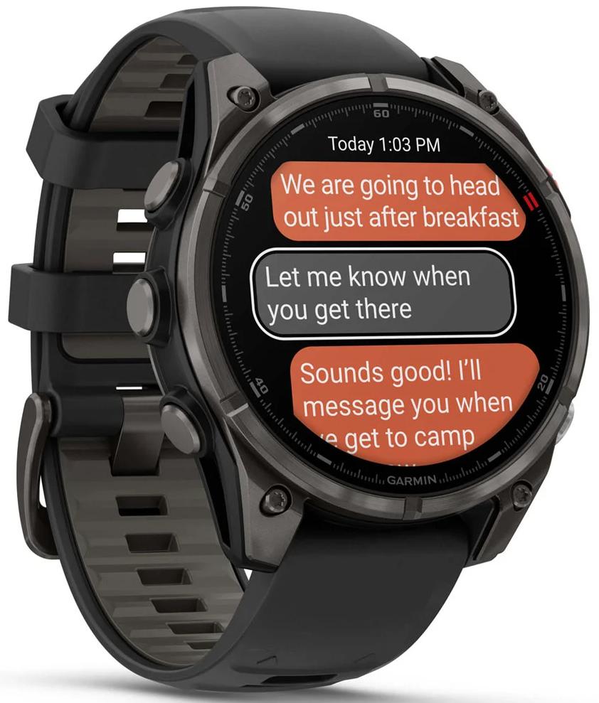 Смарт-часы Garmin Fenix 8 Pro 47 mm Amoled Sapphire Carbon Gray DLC Titanium with Black/Pebble Gray Silicone Band (New Open Box), серый (010-03198-00)