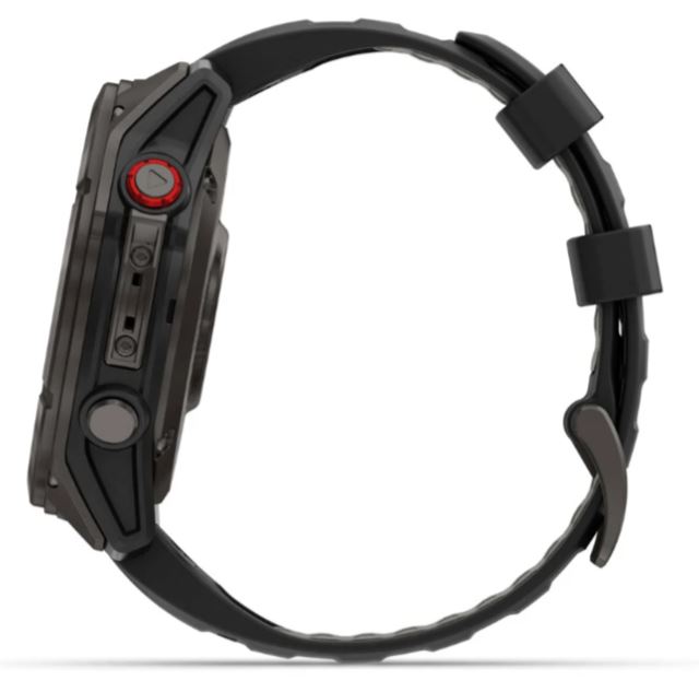 Garmin Fenix 8 Pro 51 mm Amoled Sapphire, Carbon Gray DLC Titanium with Black/Pebble Gray Silicone Band (010-03199-00)