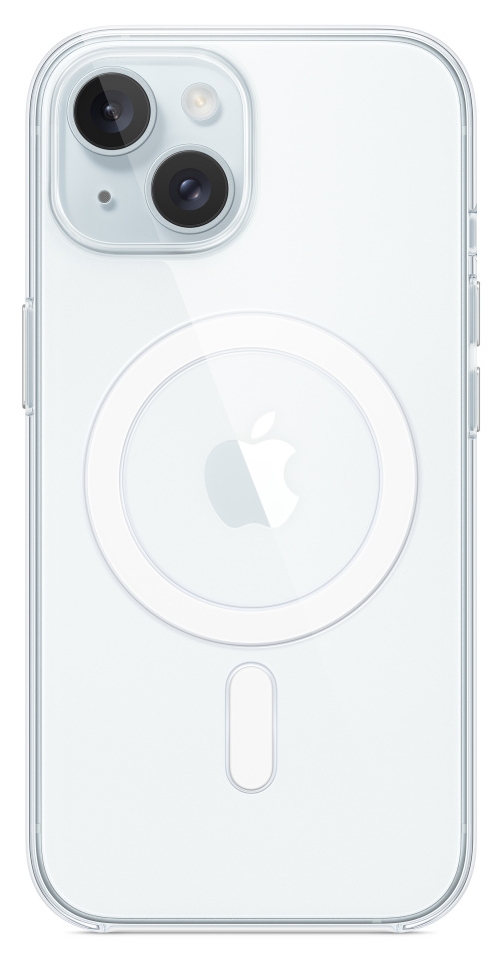 Чехол Apple iPhone 15 Clear Case с MagSafe, прозрачный (MT203)