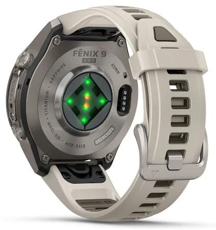 Умные часы Garmin Fenix 9 Pro AMOLED 43мм, титан с серым силиконовым ремешком (010-04335-86)