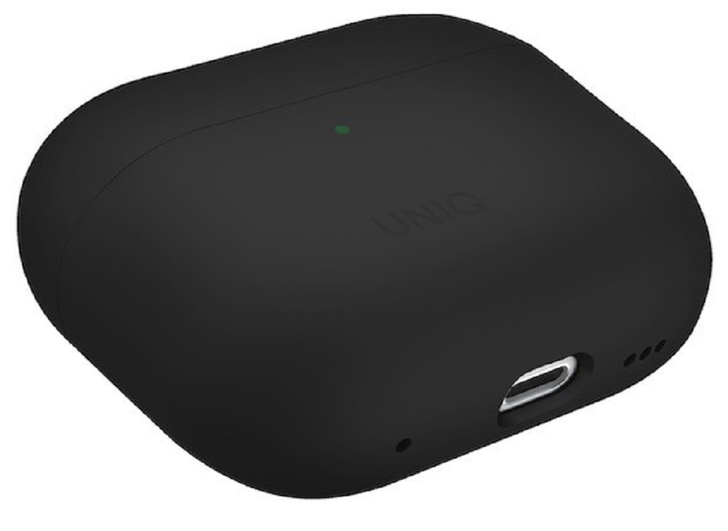 Чехол + карабин UNIQ Lino Liquid silicone для AirPods Pro 2, серый (AIRPODSPRO2-LINOGRY)
