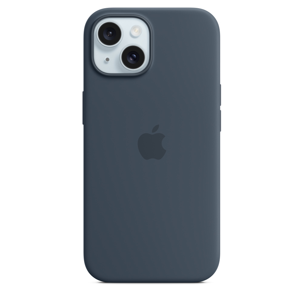 Чехол Apple iPhone 15 Silicone Case с MagSafe, Storm Blue (MT0N3)