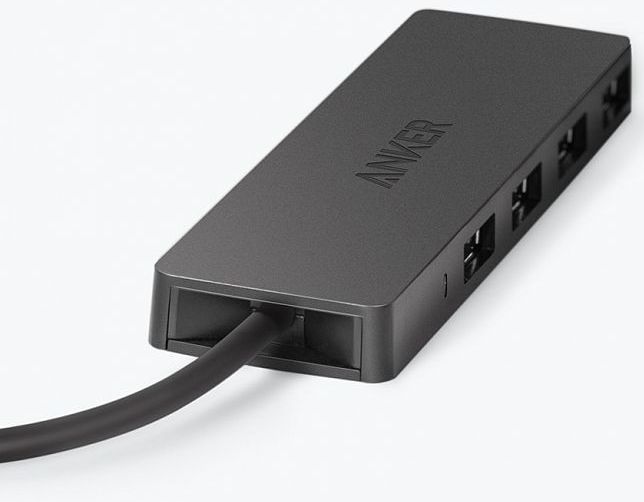 Адаптер Anker Ultra Slim 4 USB-A ANK-A7516016-BK, черный