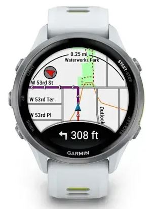 Garmin Forerunner 970 с серебристым безелем и желто-белым ремешком (010-02969-01)