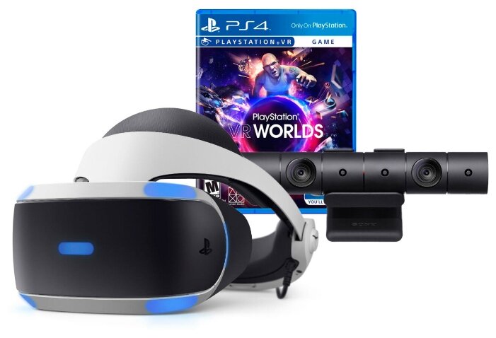 Sony PlayStation VR шлем виртуальной реальности (CUH-ZVR2) + PS Camera + Игра PlayStation VR Worlds + Adapter PS5