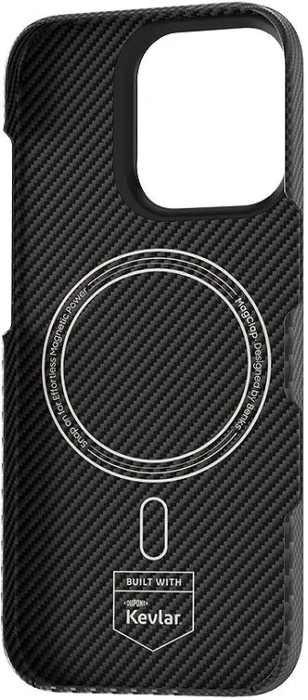 Чехол Benks Montage ArmorAir Case built with Kevlar 600D+1500D для iPhone 16 Pro, черный (C.K.FL.AP.BK.MB65)