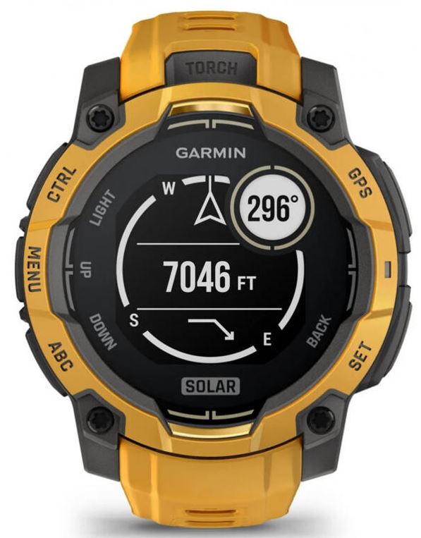 Garmin Instinct 3 45mm Solar, Sunburst with Sunburst/Gray Silicone (010-02934-42) HK