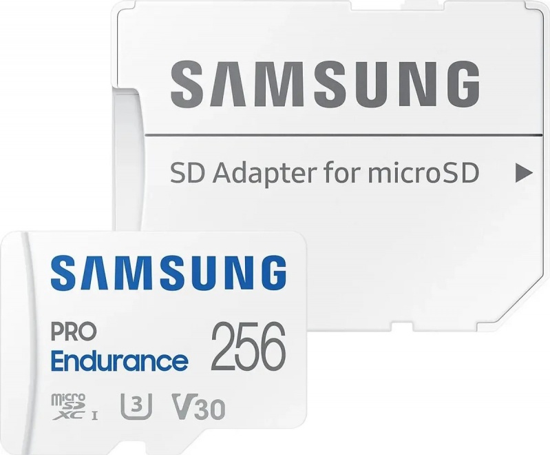 Samsung PRO Endurance microSDXC 256 ГБ Endurance UHS-I U3 V30 + ADP, (MB-MJ256KA/APC)
