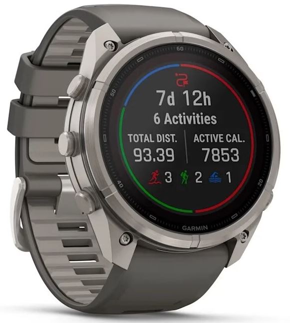 Garmin Fenix 9 Pro Solar 47мм Titanium with Pebble Grey Silicone Band (010-04338-01)