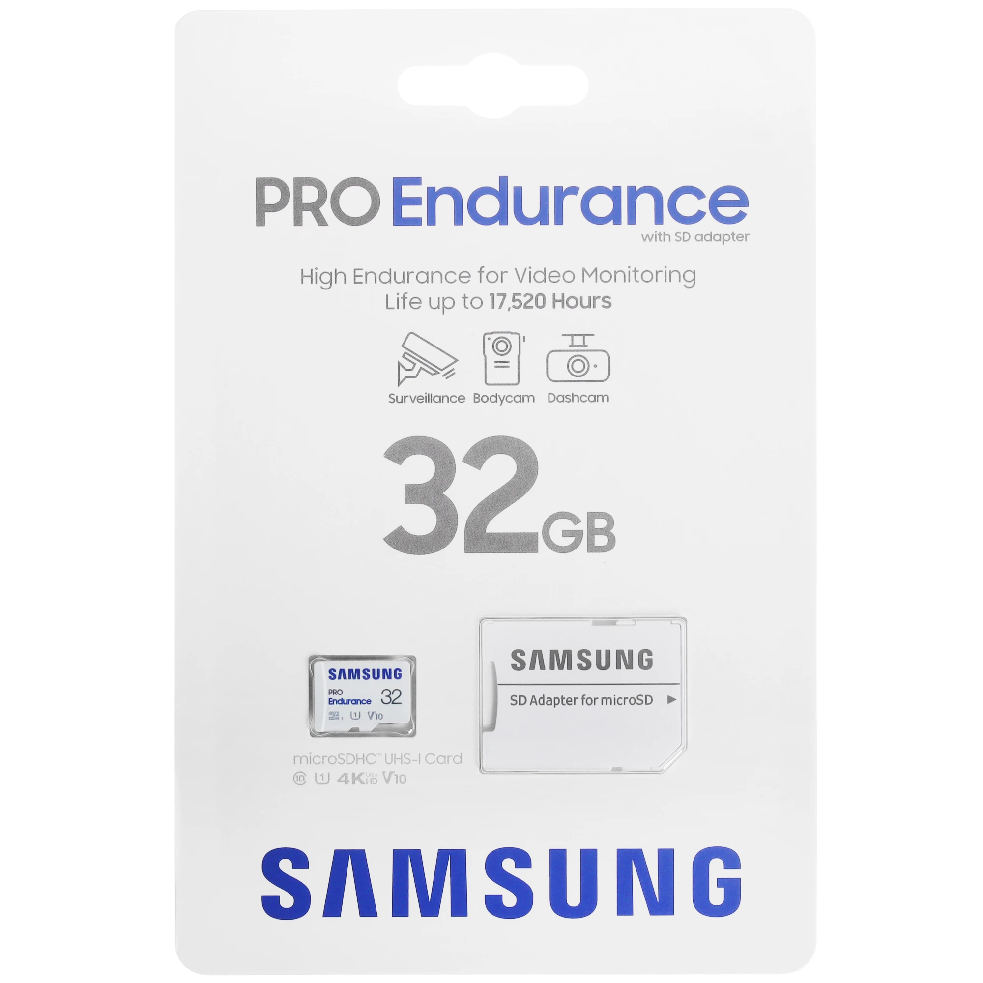 Карта памяти microSDXC Samsung Pro Endurance 32Gb UHS-I U3 V30 + ADP (MB-MJ32KA/APC)