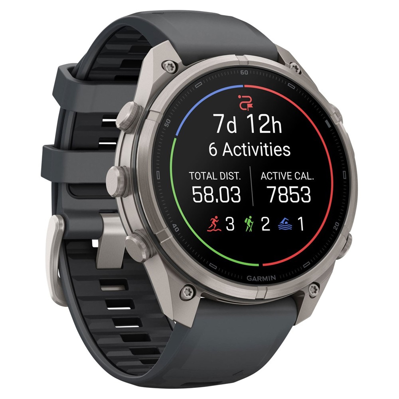 Garmin Fenix 9 Pro AMOLED 47мм inReach, Titanium Graphite/Black (010-04336-21)