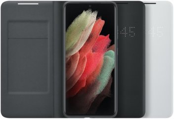 Чехол Samsung Smart LED View Cover для Galaxy S21 Ultra, черный  (EF-NG998PBEGRU) - купить в Санкт-Петербурге, цена, фото, описание