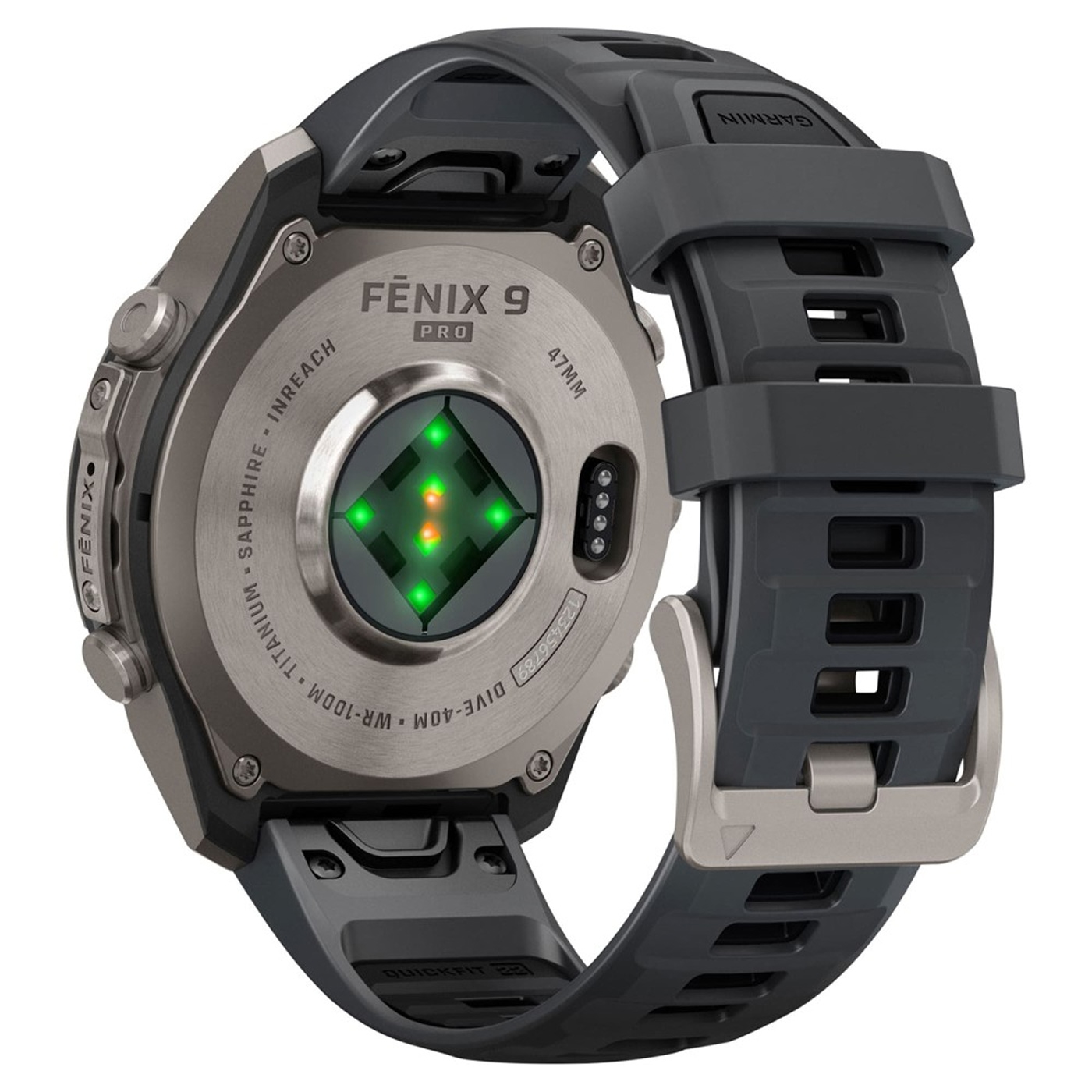 Garmin Fenix 9 Pro AMOLED 47мм inReach, Titanium Graphite/Black (010-04336-21)