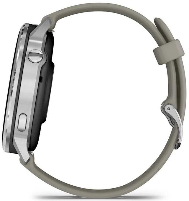 Умные часы Garmin Venu 4 45mm Silver with Silver Gray Silicone Band, серебристый (010-03014-01)